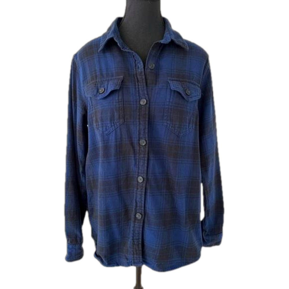 TILLEY Womens Flannel Shirt 100% Cotton Plaid Outdoors Cabincore Casual Cozy